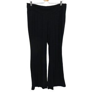 Athleta Women Extra Large XL Harmony Pose Ribbed Rib Pants 882634 Black Lounge